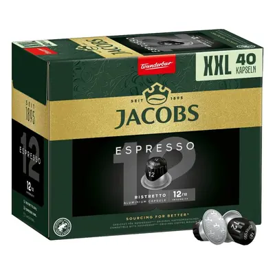 Kávové kapsle Jacobs Espresso Ristretto intenzita 12, 40ks kapslí pro Nespresso®*