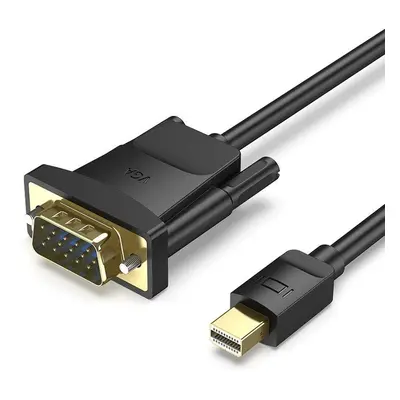 Video kabel Vention Mini DP Male to VGA Male HD Cable 1m Black