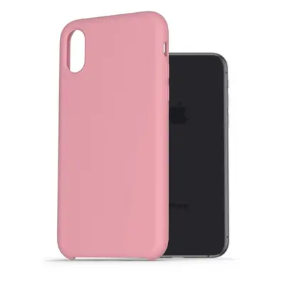 Kryt na mobil AlzaGuard Premium Liquid Silicone Case pro iPhone X / Xs růžové