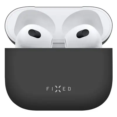 Pouzdro na sluchátka FIXED Silky pro Apple Airpods 3 černé