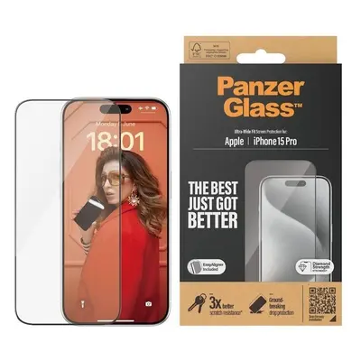 Ochranné sklo PanzerGlass Apple iPhone 15 Pro s instalačním rámečkem