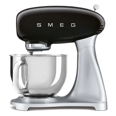 Kuchyňský robot SMEG 50's Retro Style 4,8 l černý, s nerezovým podstavcem