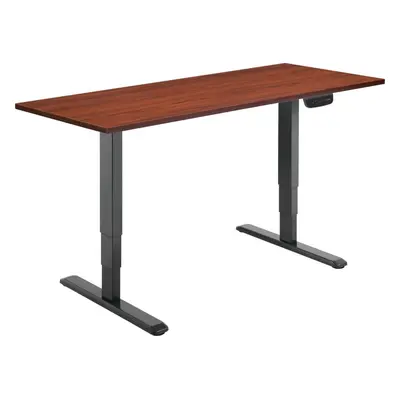 Výškově nastavitelný stůl AlzaErgo Table ET1 NewGen černý + deska TTE-03 160x80cm lamino kaštan