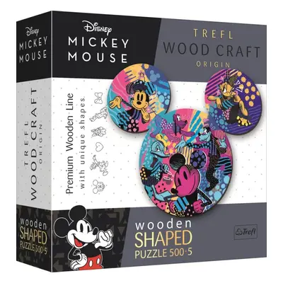 Dřevěné puzzle Trefl Wood Craft Origin puzzle Mickey Mouse 505 dílků