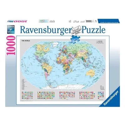 Puzzle Ravensburger 156528 Politická mapa světa 1000 dílků