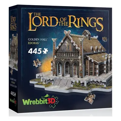 3D puzzle WREBBIT 3D puzzle Pán prstenů: Zlatá síň Edoras 445 dílků