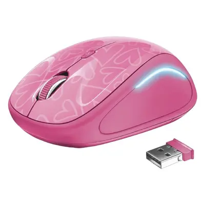 Myš Trust Yvi FX Wireless Mouse - pink