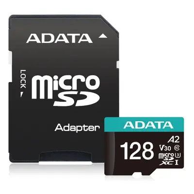 ADATA V30S/micro SDXC/128GB/100MBps/UHS-I U3 / Class 10/+ Adaptér