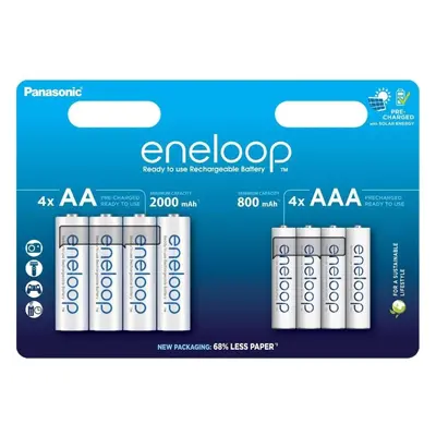 Nabíjecí baterie Panasonic eneloop HR6 2000mAh + HR03 800mAh 8BP N