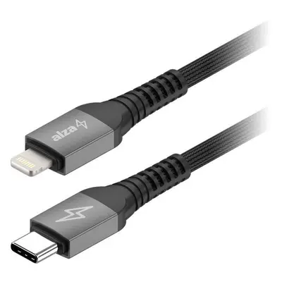 Datový kabel AlzaPower AluCore USB-C to Lightning (C94) Ultra Durable 1m tmavě šedý