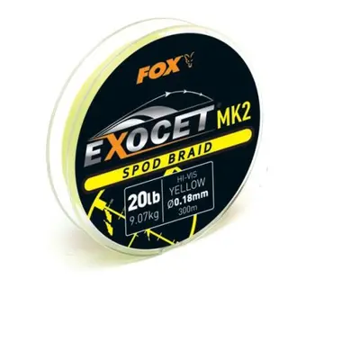 FOX Šňůra Exocet MK2 Spod Braid 0,18mm 20lb 300m Yellow