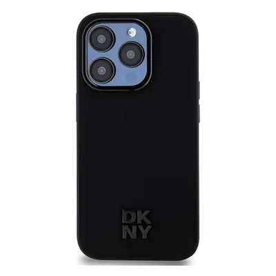 Kryt na mobil DKNY PU Leather Stack Logo Magsafe Zadní Kryt pro iPhone 14 Pro Max Black