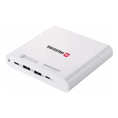 Nabíječka Swissten nabíječka pro notebook 87W 2xUSB 2xUSB-C