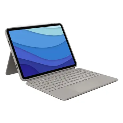 Pouzdro na tablet s klávesnicí Logitech Combo Touch pro iPad Pro 11" (1., 2., 3 a 4. Gen), písko