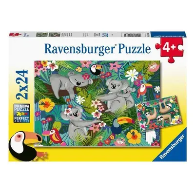 Puzzle Ravensburger puzzle 051830 Koaly a lenochodi 2x24 dílků