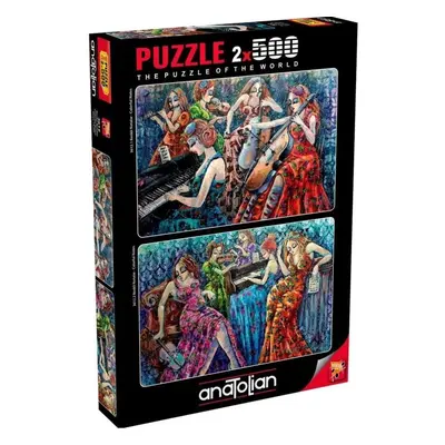 Puzzle Anatolian Puzzle Barevné noty 2x500 dílků