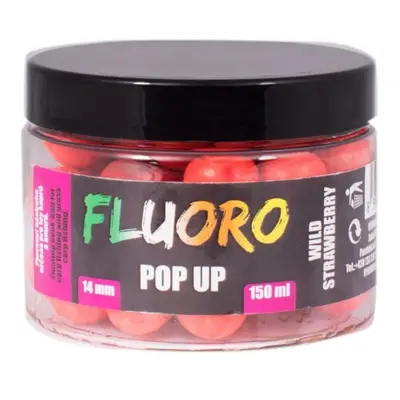 LK Baits Pop-Up Fluoro Boilies Wild Strawberry 150ml 14mm