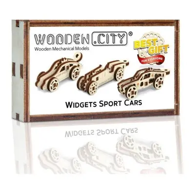 3D puzzle Wooden City 3D puzzle mini sada Widgets: Sportovní auta 42 dílků