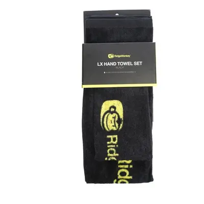 RidgeMonkey Ručník LX Hand Towel Set Black 2ks