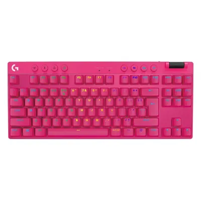 Herní klávesnice Logitech G PRO X TKL LIGHTSPEED Tactile, magenta - US INTL