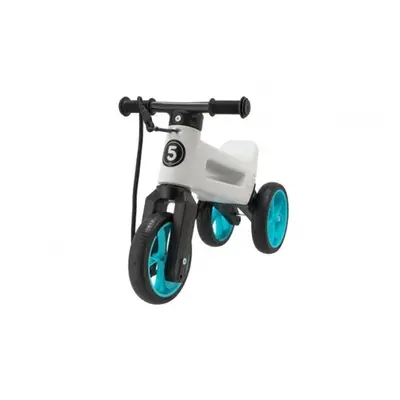 Odrážedlo Odrážedlo Funny wheels Rider SuperSport bílé/tyrkys 2v1+popruh,výš.sedla28/30cm nos.25