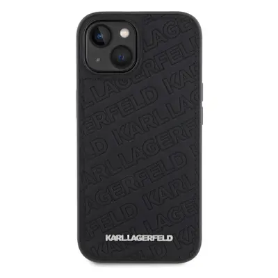 Kryt na mobil Karl Lagerfeld PU Quilted Pattern Zadní Kryt pro iPhone 15 Black