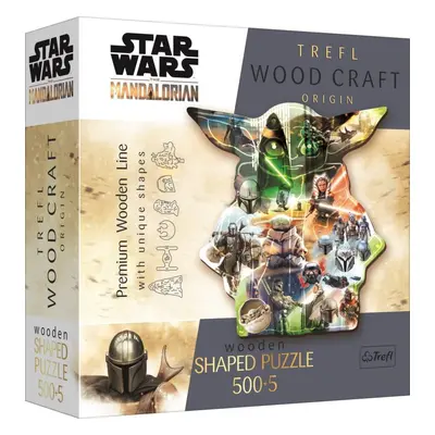 Dřevěné puzzle Trefl Wood Craft Origin puzzle The Mandalorian: Záhadný Grogu 505 dílků