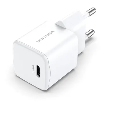 Nabíječka do sítě Vention Ultramini 1-Port USB-C Wall Charger (20W) EU-Plug White