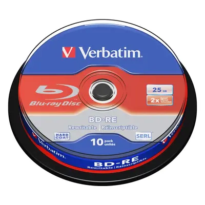 Média VERBATIM BD-RE SL 25GB, 2x, spindle 10 ks