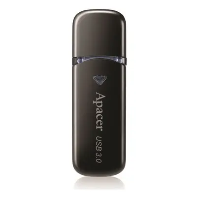 Apacer USB flash disk, USB 3.0, 64GB, AH355, černý, AP64GAH355B-1, USB A, s krytkou