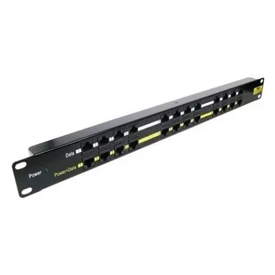 MaxLink POE panel 12 portů, 1U pro rack 19"