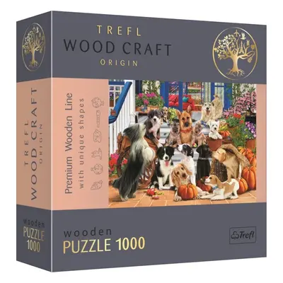 Puzzle Trefl Wood Craft Origin puzzle Psí přátelství 1000 dílků