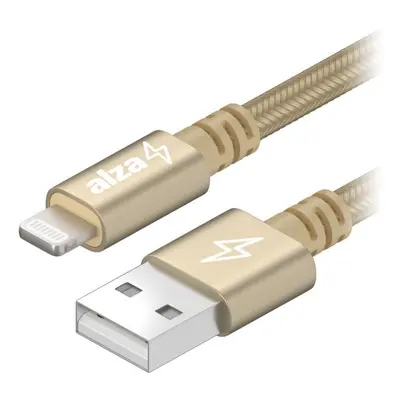 Datový kabel AlzaPower AluCore USB-A to Lightning MFi (C189) 3m zlatý