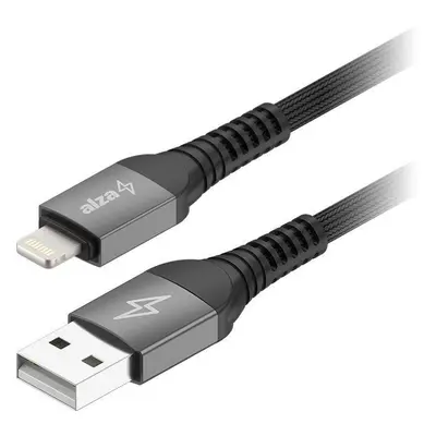 Datový kabel AlzaPower AluCore USB-A to Lightning (C189) Ultra Durable 1m tmavě šedý