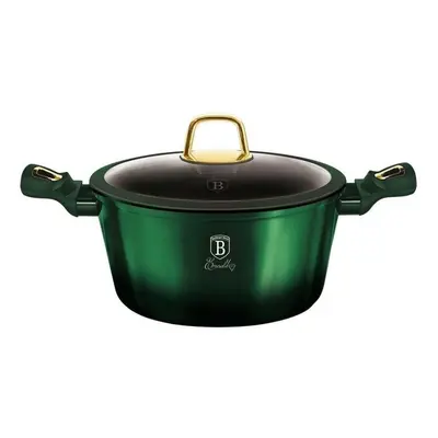 BERLINGERHAUS BERLINGERHAUS Kastrol s poklicí a titanovým povrchem 24 cm Emerald Collection BH-6