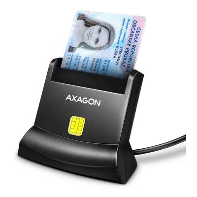 Čtečka eObčanek AXAGON CRE-SM4N Smart card / ID card StandReader, USB-A cable 1.3 m