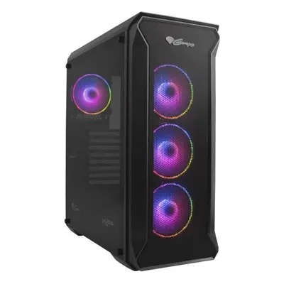 Počítačová skříň Genesis IRID 505 ARGB BLACK MIDI (USB 3.0), 4x 120mm ventilátory ARGB