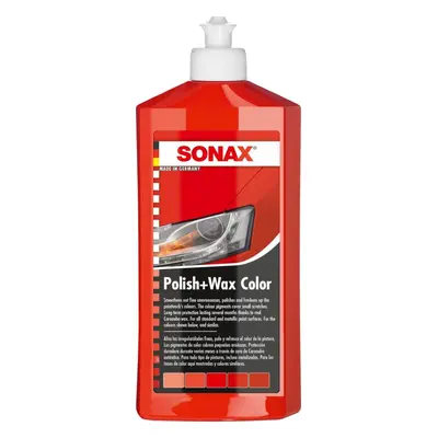 Leštěnka na auto SONAX Polish & Wax COLOR červená, 500ml