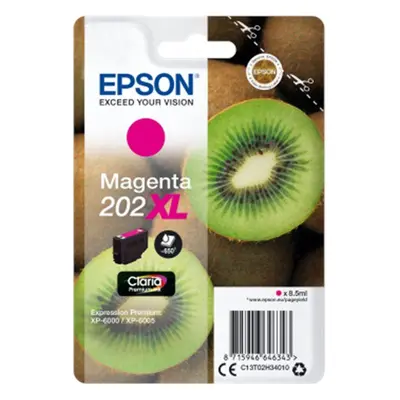 Epson originální ink C13T02H34010, 202 XL, magenta, 8.5ml, Epson XP-6000, XP-6005