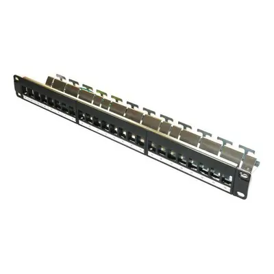 XtendLan Patch panel 19", 24 portů, neosazený,CAT5e,6,6A,7, vyvazovák