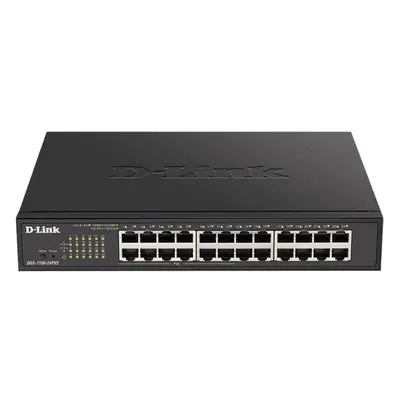 D-Link DGS-1100-24PV2 24-port Gigabit Smart switch, 12x GbE PoE+, PoE 100W