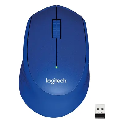 Myš Logitech Wireless Mouse M330 Silent Plus, modrá