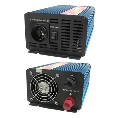 Měnič napětí Carspa P1000-12, 12V/230V1000W čistá sinusovka