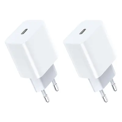 Nabíječka do sítě ChoeTech USB-C Charger for iPhone 20W (2pcs combo pack)