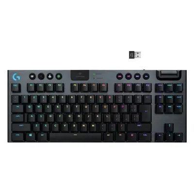 Herní klávesnice Logitech G915 LIGHTSPEED TKL Wireless RGB GL Tactile, carbon - US INTL