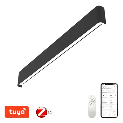 LED světlo IMMAX NEO LÍNEA Smart nástěnné svítidlo 76cm 40W černé Zigbee 3.0