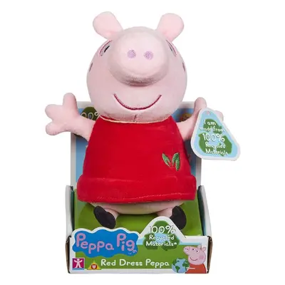 Plyšák Prasátko Peppa Eco plyšová Peppa 20cm červené šaty