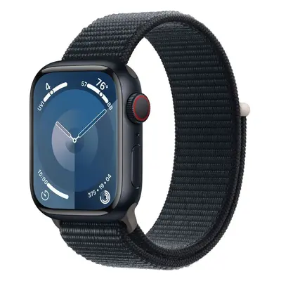 Chytré hodinky Apple Watch Series 9 41mm Cellular Temně inkoustový hliník s temně inkoustovým pr