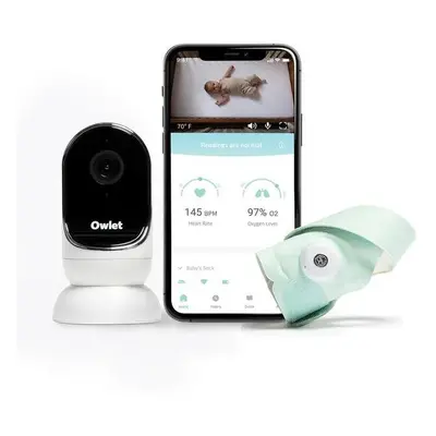 Chytrá ponožka Owlet Monitor Duo - Chytrá ponožka Owlet Smart Sock 3 (Světle zelená) & kamera Ow