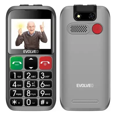 Mobilní telefon EVOLVEO EasyPhone ET stříbrný s nabíjecím stojánkem